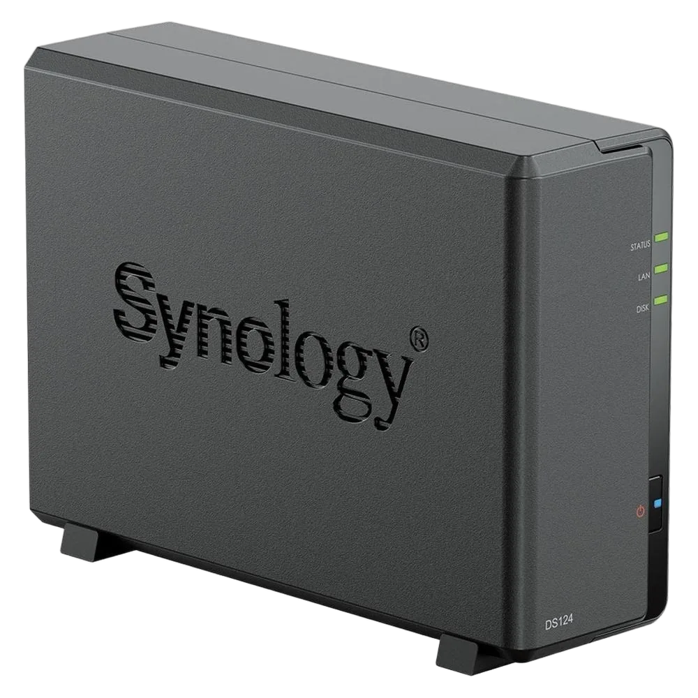 Synology DS124 - 1 Baie avec 1 disque de 8To, vue 3