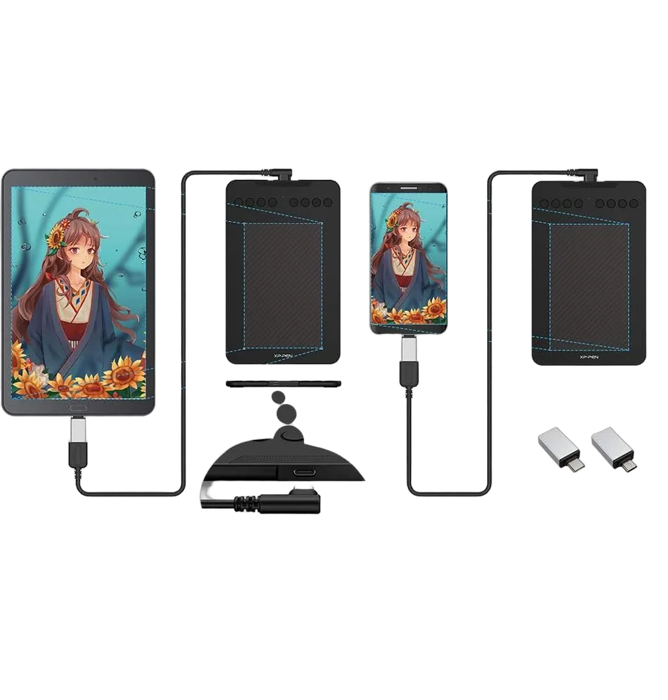 XPPEN DECO Mini7 V2 - 5080LPI 7" Noir, vue 4