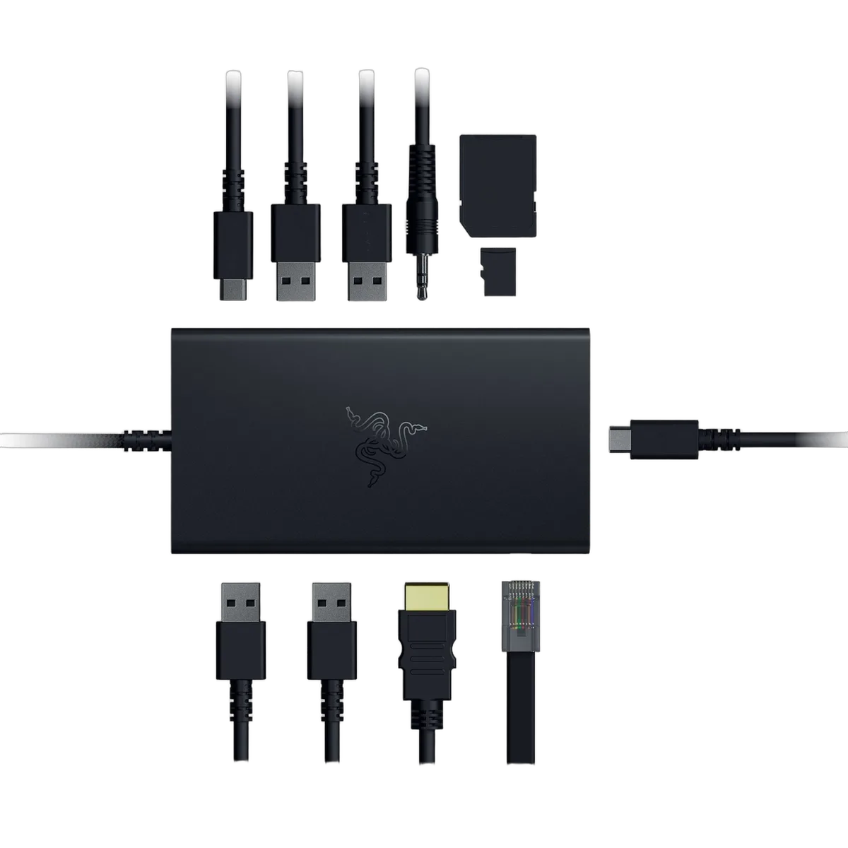 Razer USB-C Dock - Noir - 1xHDMI/RJ45/2xUSB-C/4xUSB-A/Audio Jack/Lecteur de cartes, vue 9
