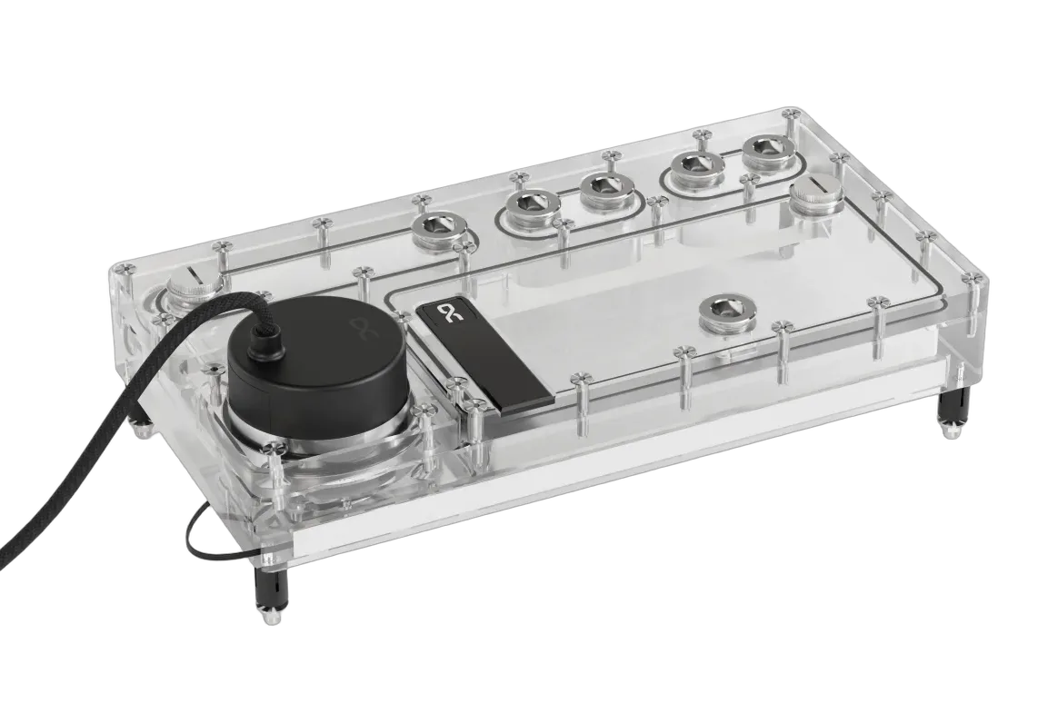 Alphacool Core Distro Plate 280 Left D5 avec pompe VPP Apex, vue 1