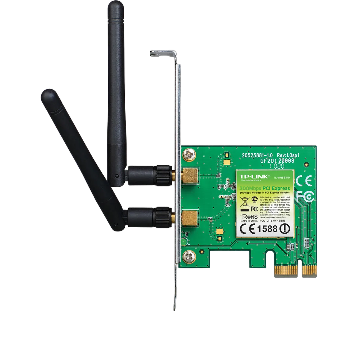 TP-Link PCI-E WiFi 802.11N 300Mbits - TL-WN881ND, vue 1