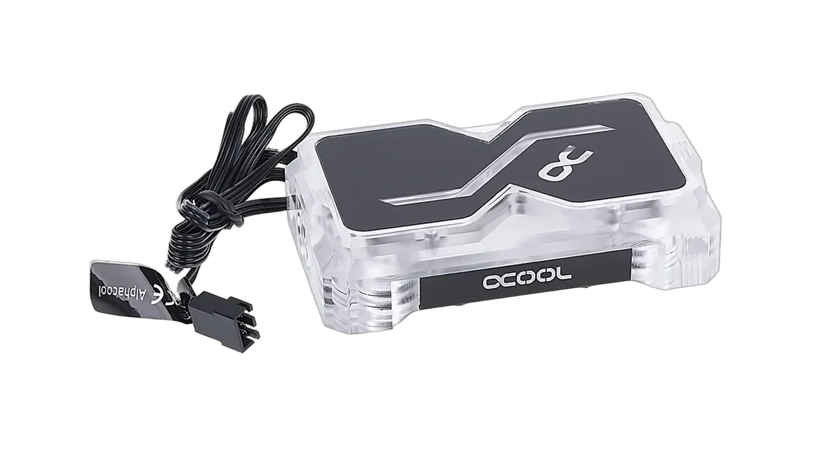 Alphacool GPX SLI Connector Dual - Acryl - Addressable RGB, vue 1