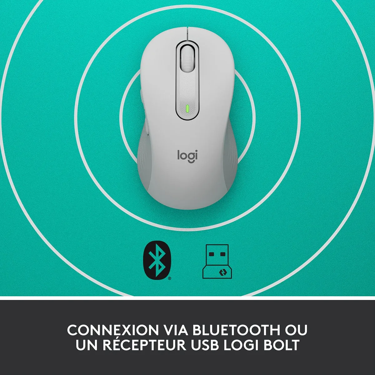 Logitech Signature M650 - Sans-Fil - Blanc, vue 2