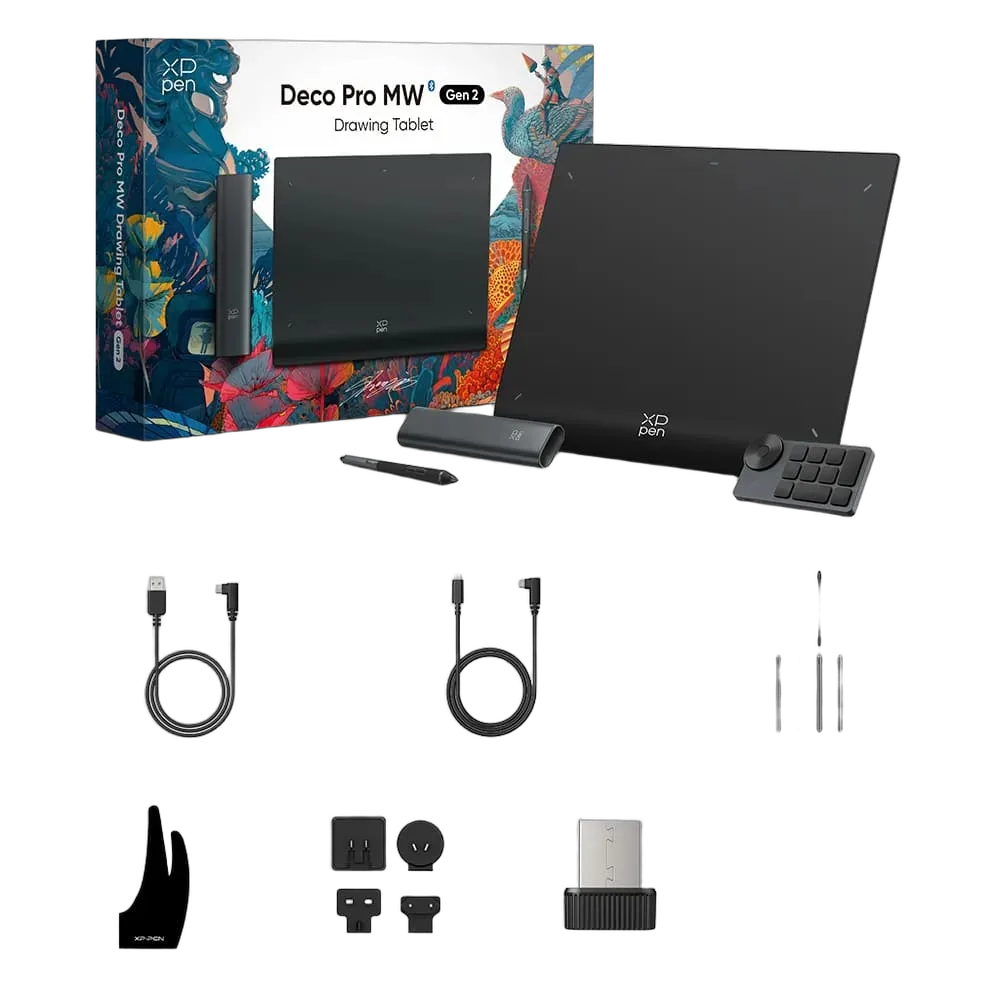 XPPEN Deco Pro MW Gen 2 MT0962B_ACK05 - 5080LPI 9" Noir, vue 4