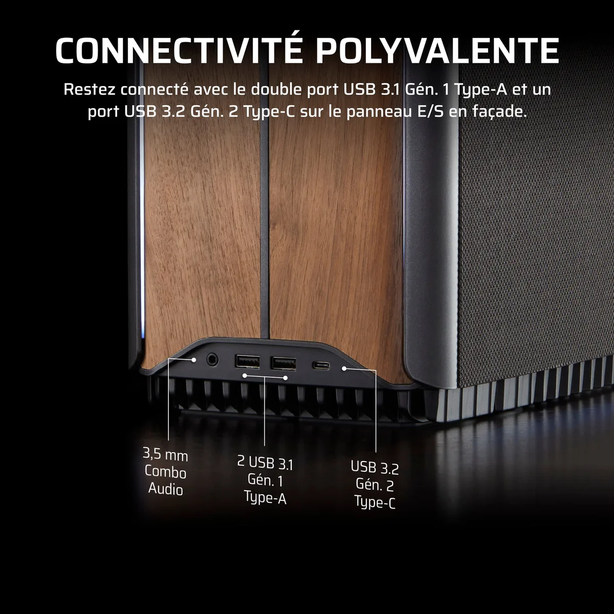 Corsair ONE a600 - R7 9800X3D RTX 5080 32Go 2To W11 avec Ethernet 5G Wi-Fi 7 et Bluetooth 5.4, vue 7