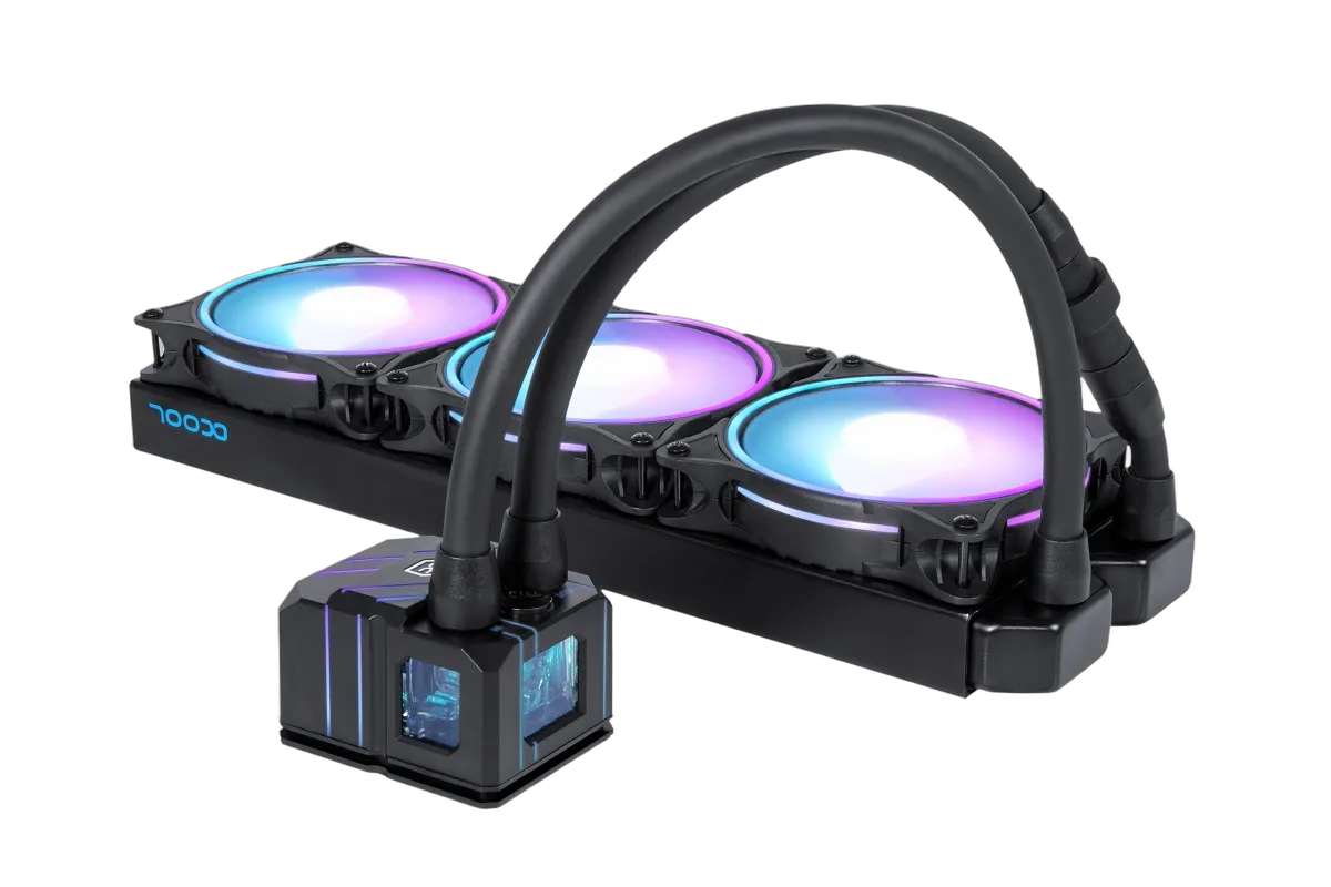 Alphacool Eisbaer PRO Aurora 360mm CPU - Noir ARGB, vue 2