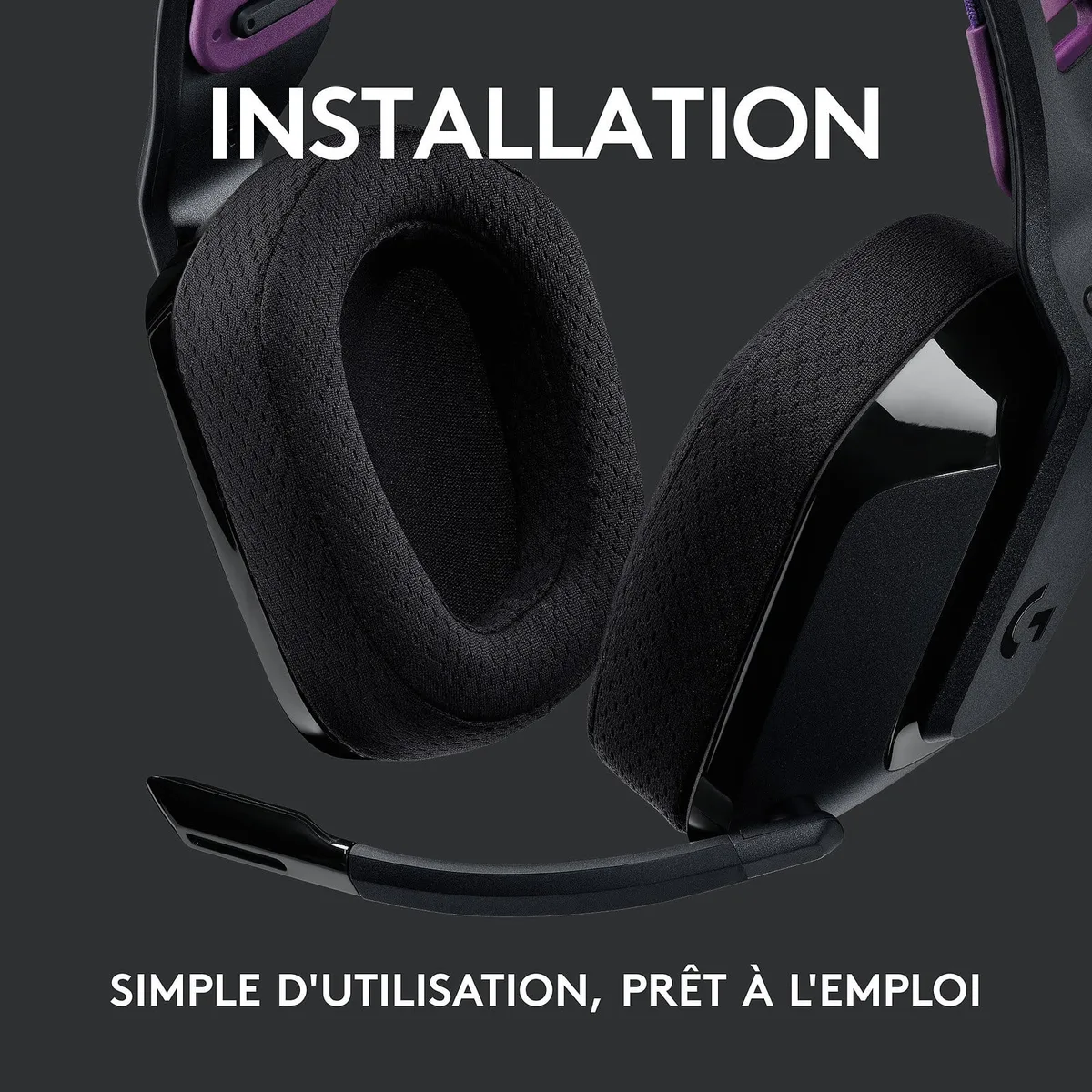 Logitech G535 Lightspeed - Sans-Fil - Noir, vue 3