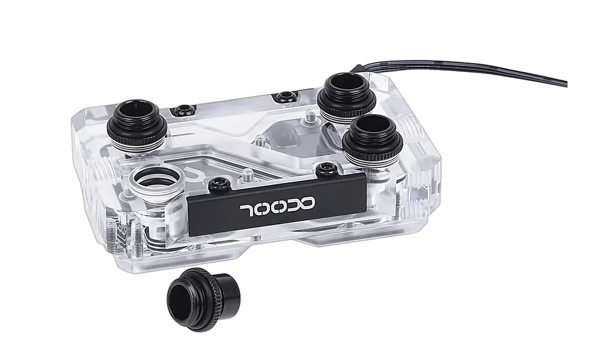 Alphacool GPX SLI Connector Dual - Acryl - Addressable RGB, vue 5