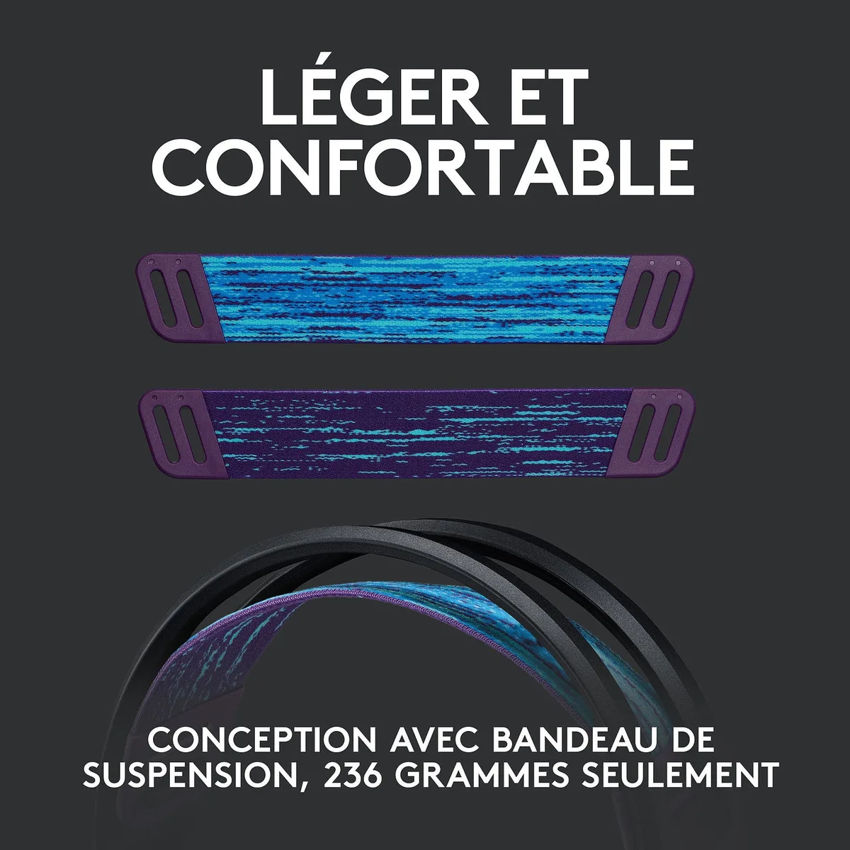 Logitech G535 Lightspeed - Sans-Fil - Noir, vue 4