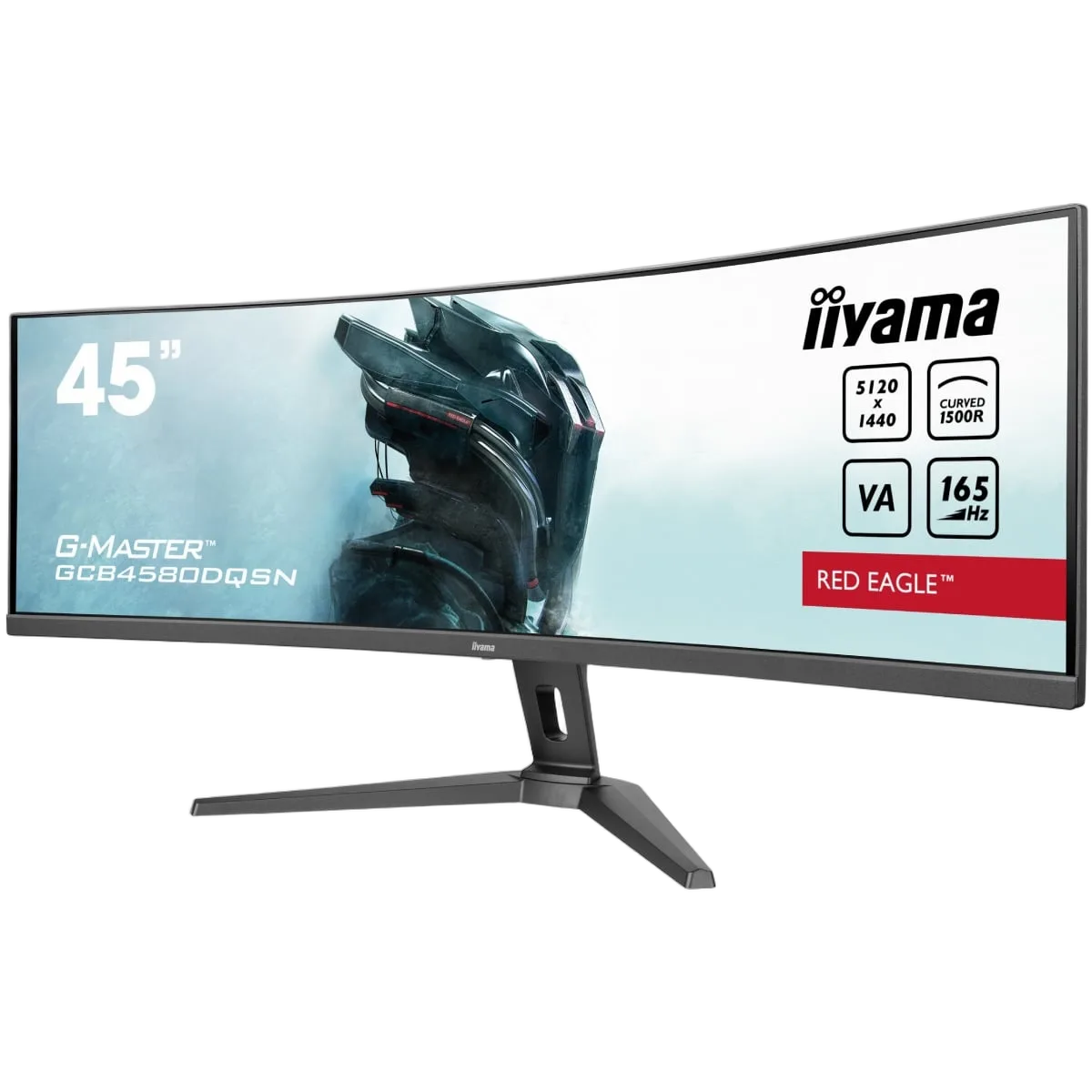 Iiyama G-MASTER GCB4580DQSN-B1 - 45" CURVE Dual QHD 165Hz VA 0.8ms FreeSync, vue 3