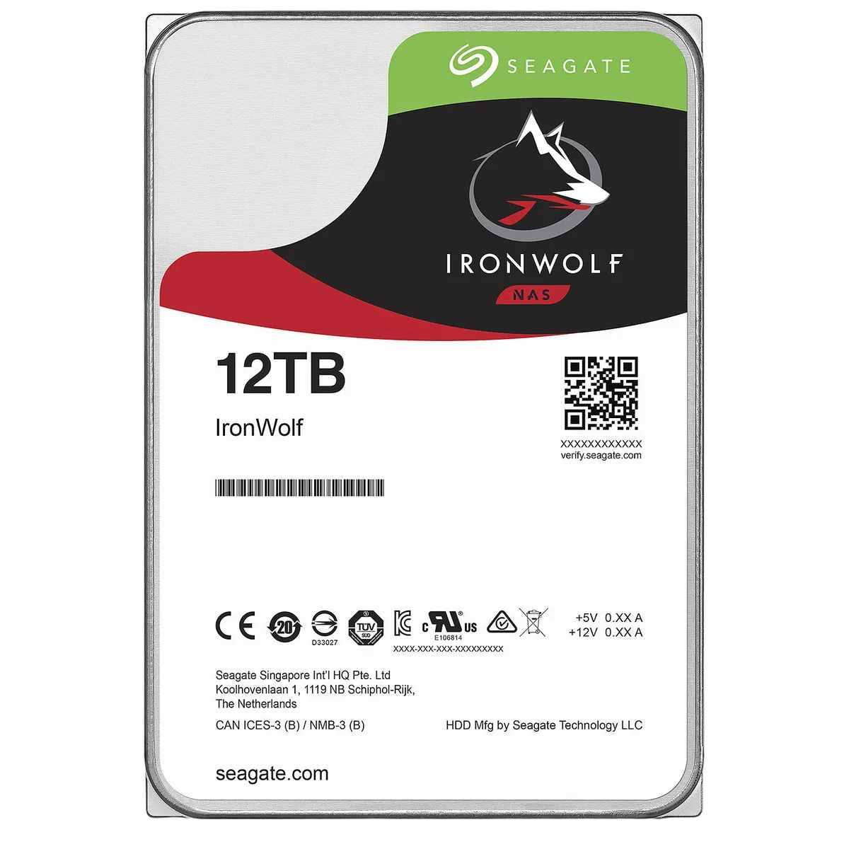 Seagate 12To IronWolf - ST12000VN0008, vue 3
