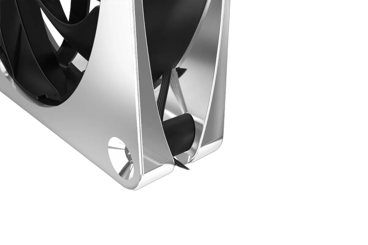 Alphacool Apex Stealth Metal 120mm - 3000rpm Chrome Pack de 3, vue 5