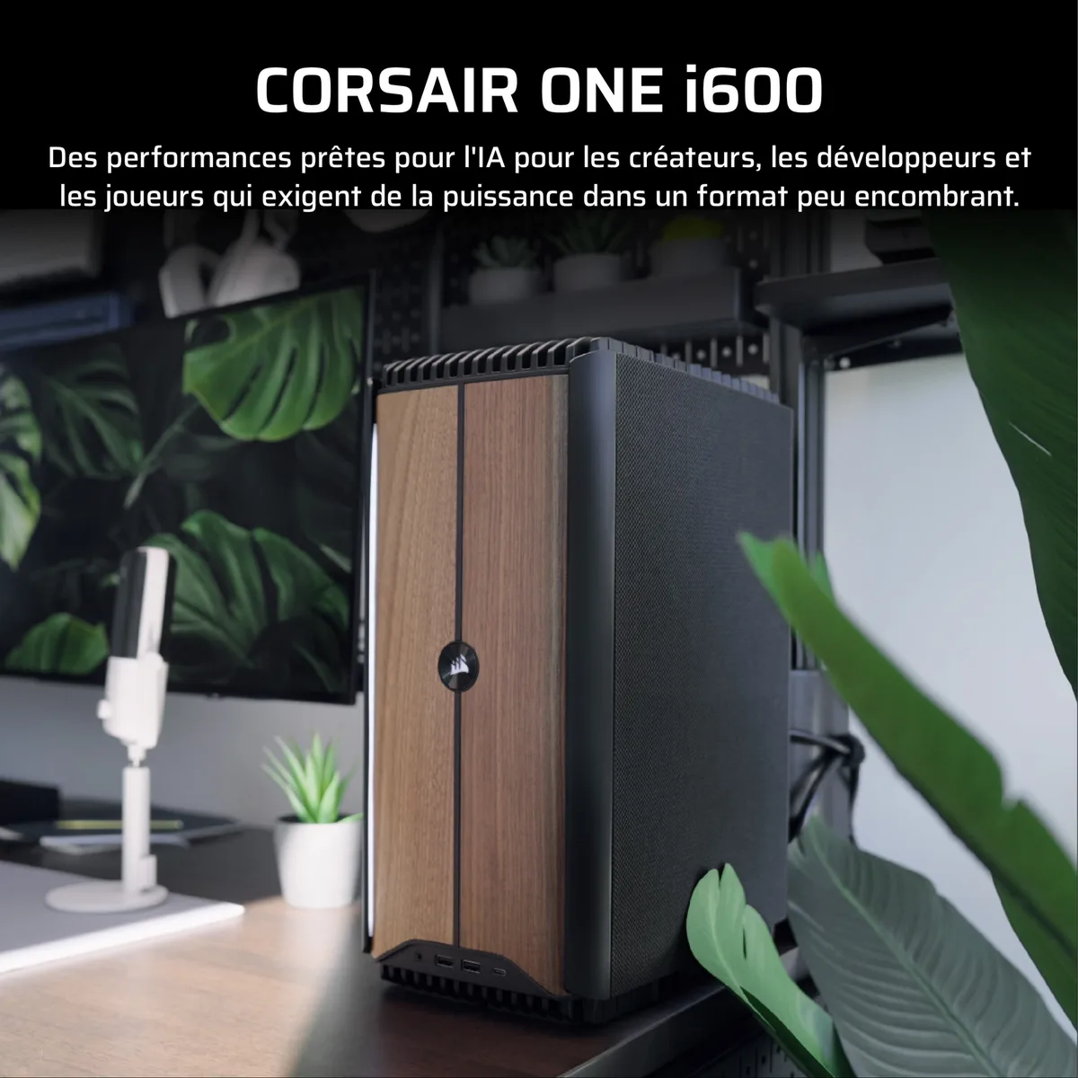 Corsair ONE a600 - R9 9900X3D RTX 5080 32Go 2To W11P avec Ethernet 5G Wi-Fi 7 et Bluetooth 5.4, vue 3