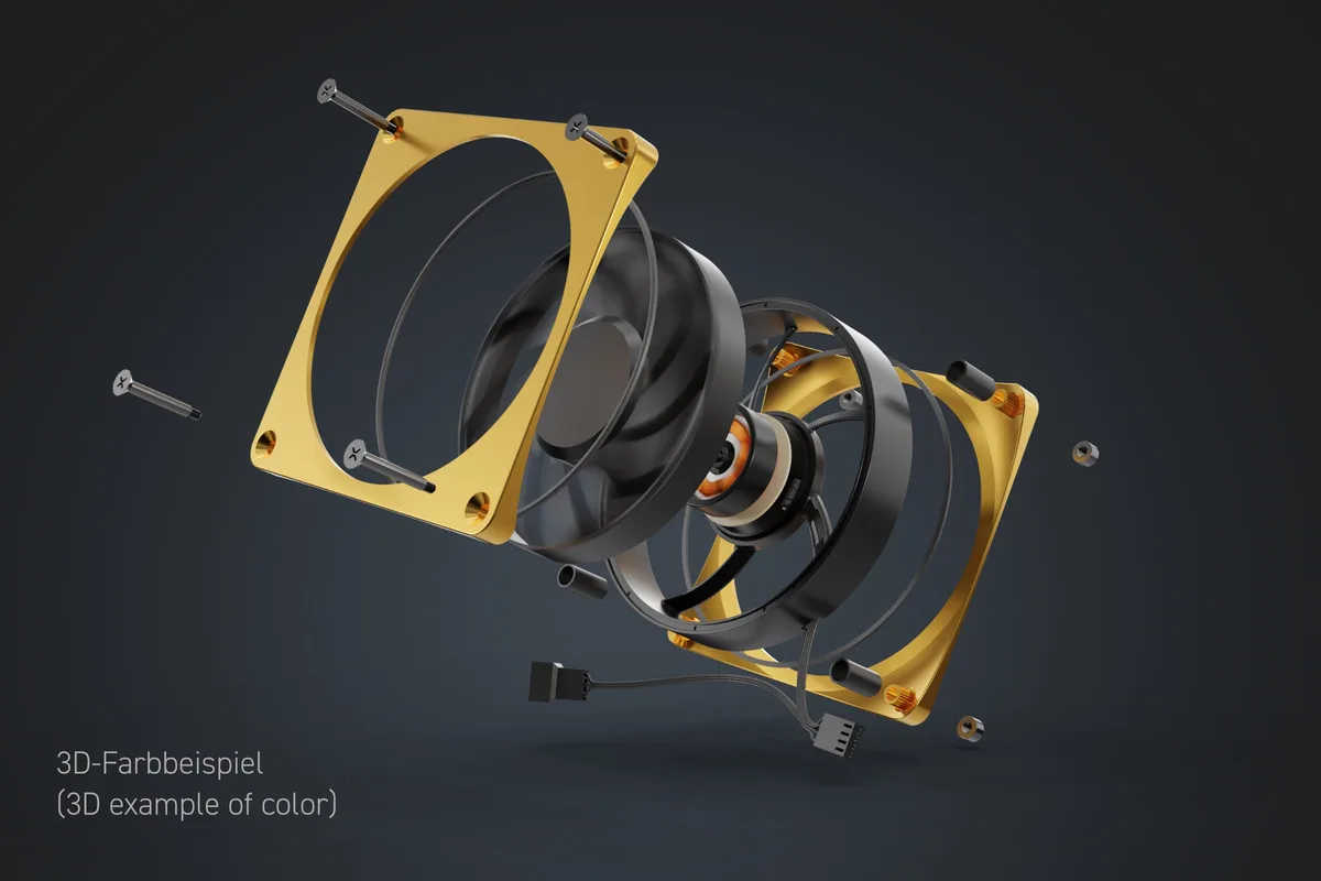 Alphacool Apex Stealth Metal 120mm - 3000rpm Blanc, vue 6