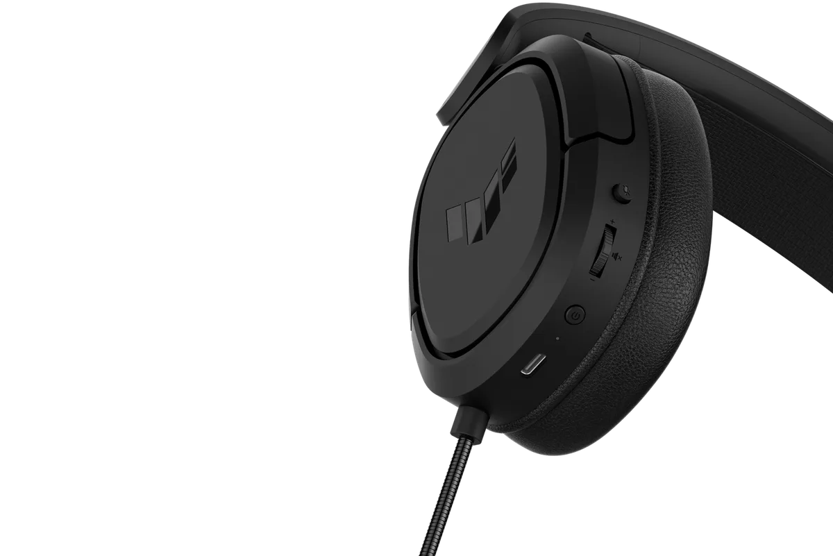 Asus TUF Gaming H1 Wireless - Noir, vue 3