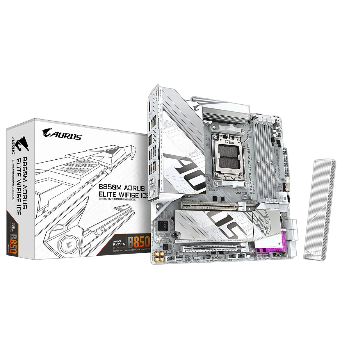 Gigabyte B850M A ELT WF6E ICE, vue 1
