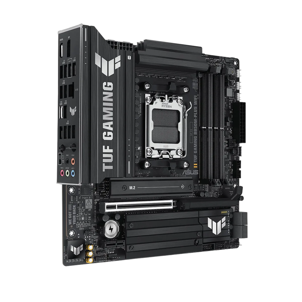 Asus TUF GAMING B850M-PLUS WIFI, vue 3