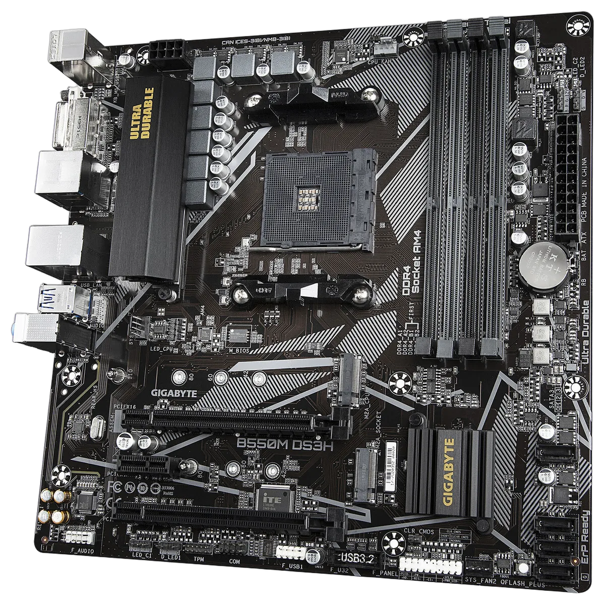 Gigabyte B550M DS3H-Seconde Vie, vue 4