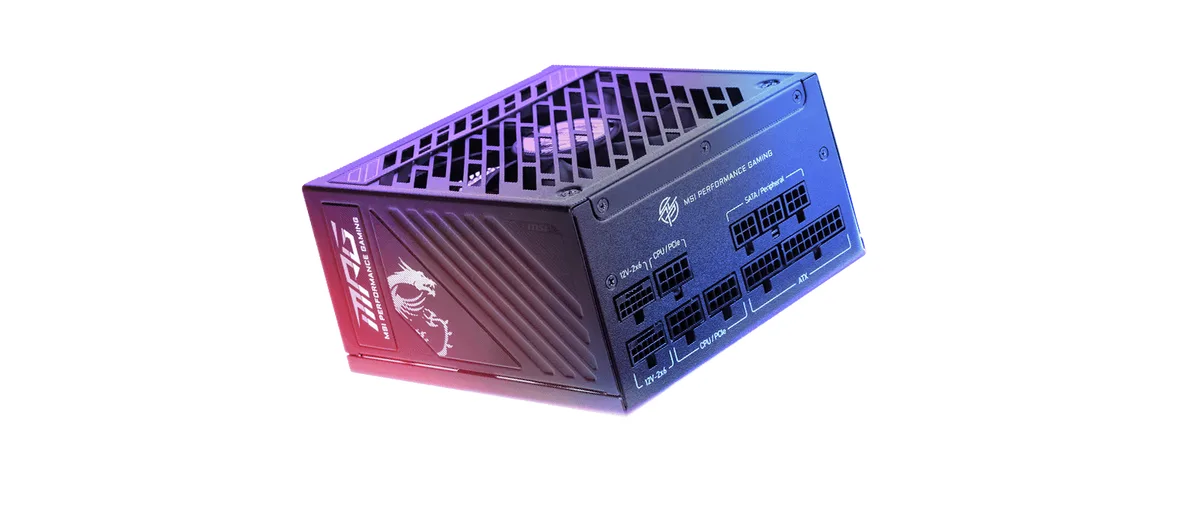 MSI ATX 1250W - 80+ Gold - MPG A1250GS PCIES Noir, vue 1