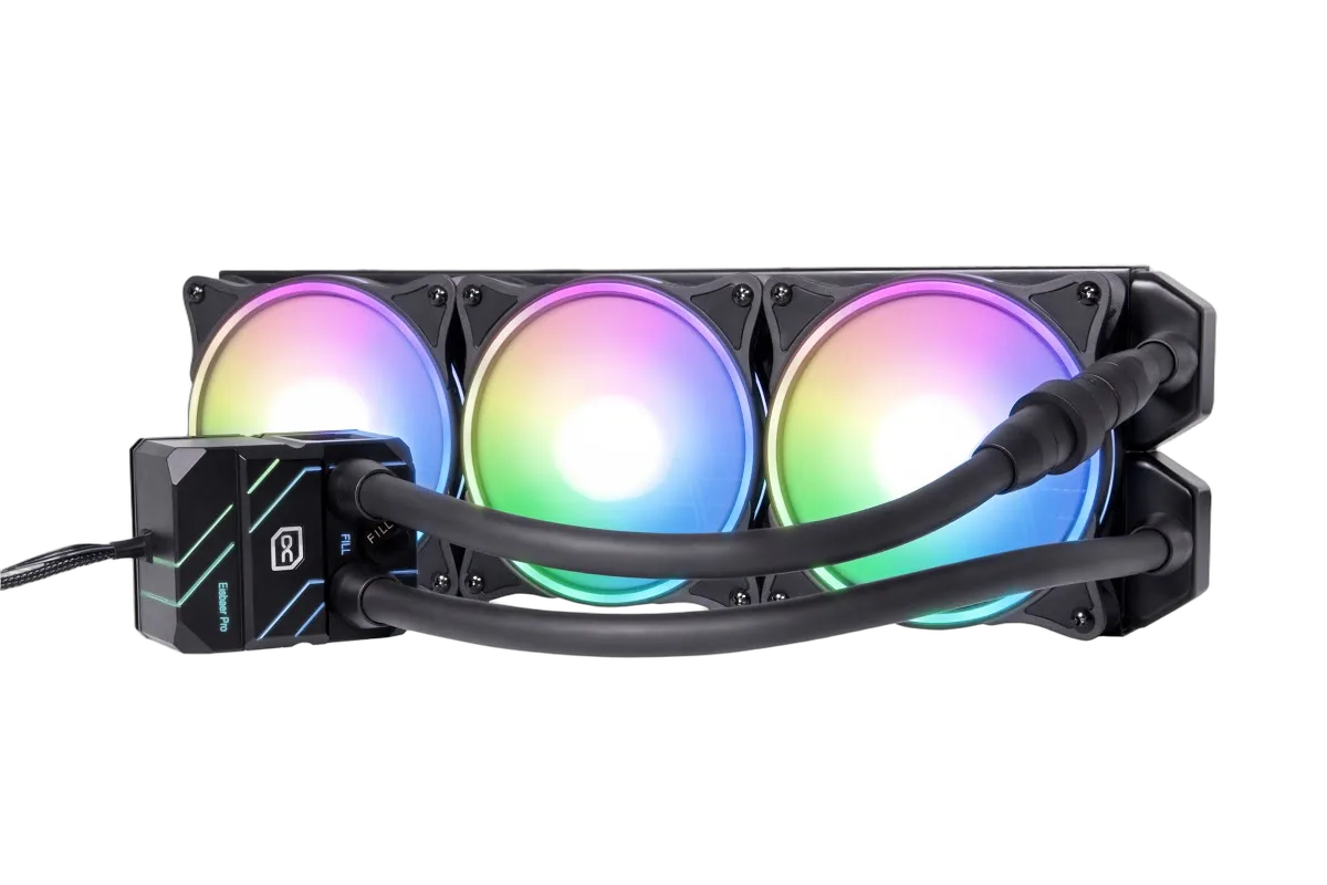 Alphacool Eisbaer PRO Aurora 360mm CPU - Noir ARGB, vue 1