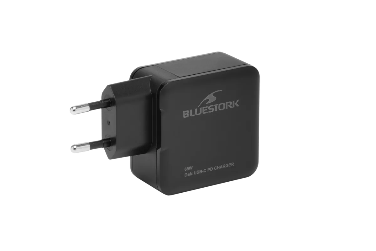 Bluestork Chargeur GaN 65W - USB-C + Câble USB-C 1.8m - Noir, vue 6