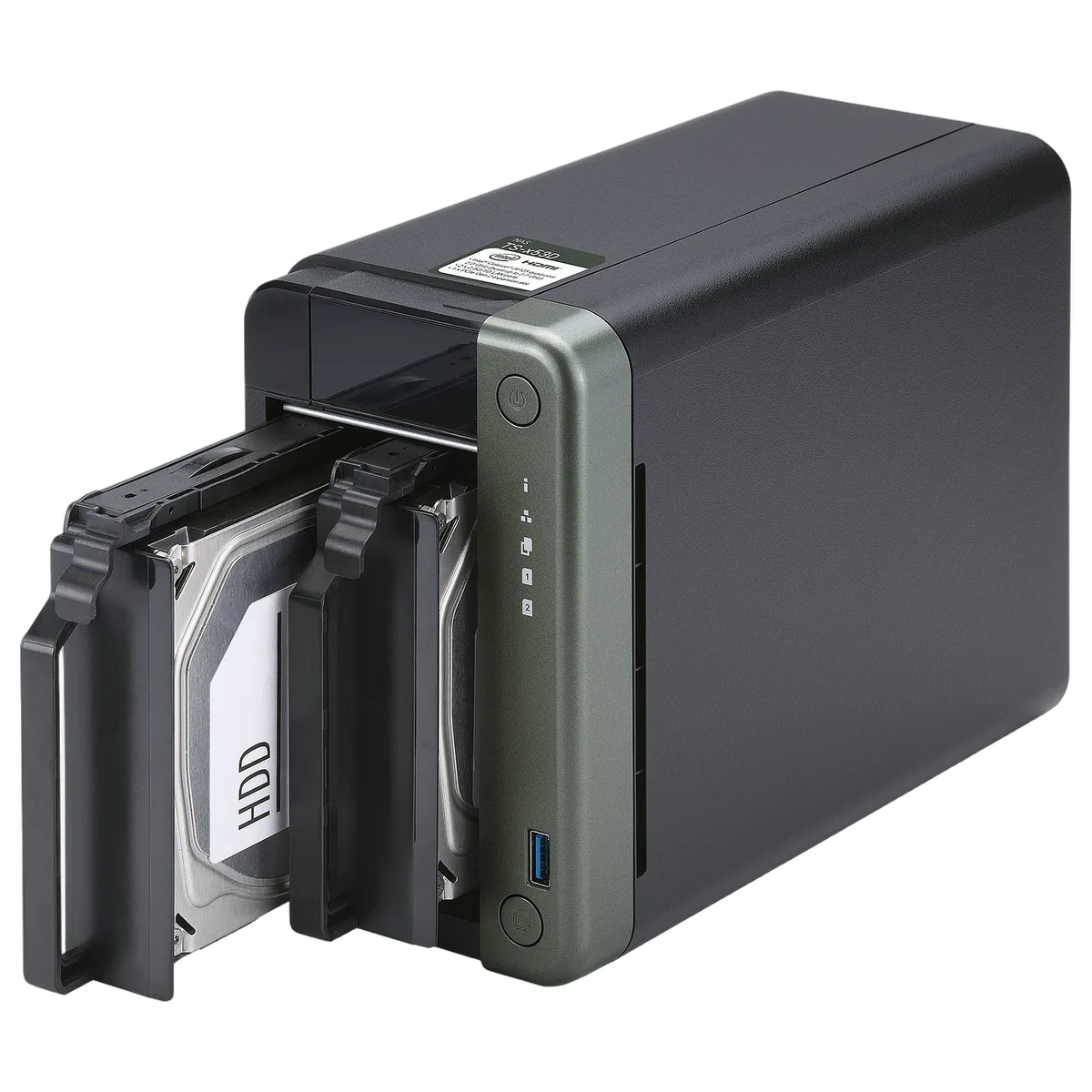 Qnap TS-253D-4G - 2 HDD, vue 3