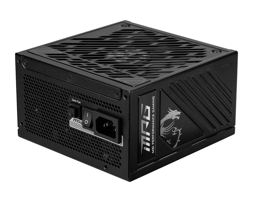 MSI ATX 1250W - 80+ Gold - MPG A1250GS PCIES Noir, vue 3