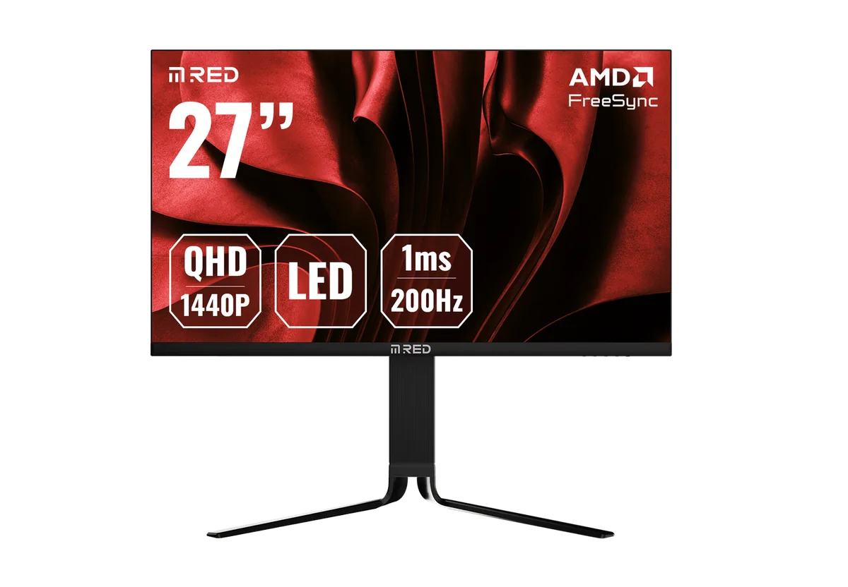 M.RED OptiSync 27 - 27" QHD 200Hz IPS 1ms Pivot Compatible G-Sync, vue 1