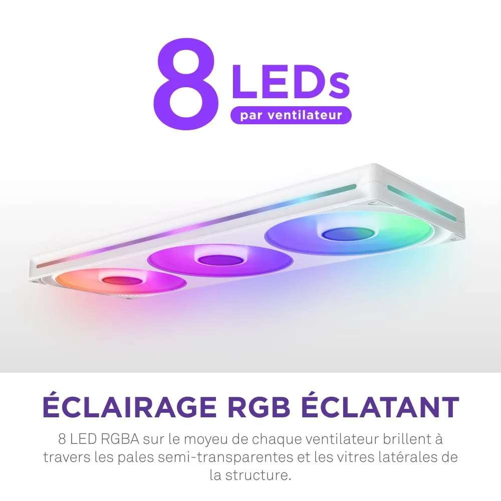 NZXT F420RGB Core Fan (Single Frame) - Blanc, vue 10