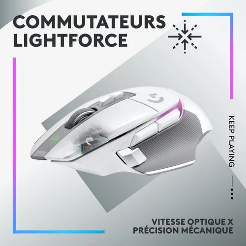 Logitech G502 X Plus - Sans-Fil - RGB - Blanc, vue 10