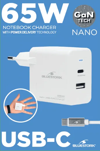 Bluestork 65W USB C - Blanc/Détachable, vue 10