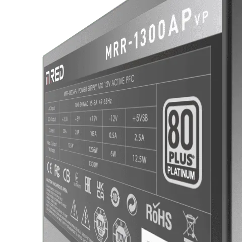 M.RED ATX 1300W - 80+ Platinum - MRR-1300AP (VP) Gen 5.0, vue 5