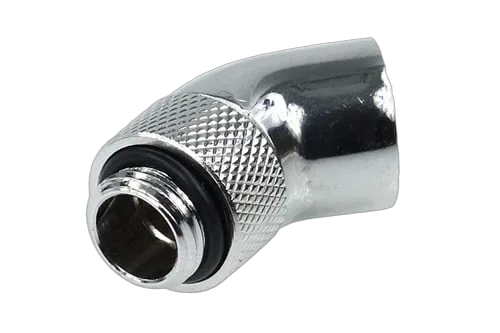 Alphacool HF Coude 45° rotatif - 1/4" Mâle / Femelle Chrome, vue 1