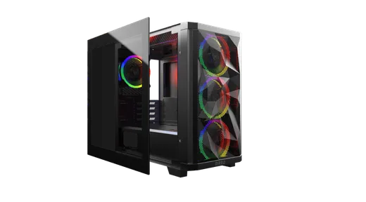 M.RED StarDust Mini Noir ARGB - mT/sans alim./mATX, vue 4