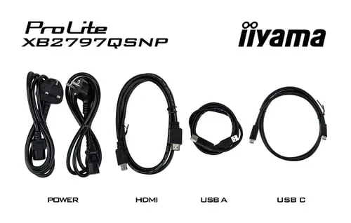 Iiyama Prolite XB2797QSNP-B1 - 27" QHD 75Hz IPS Pivot KVM USB-C 96W, vue 15
