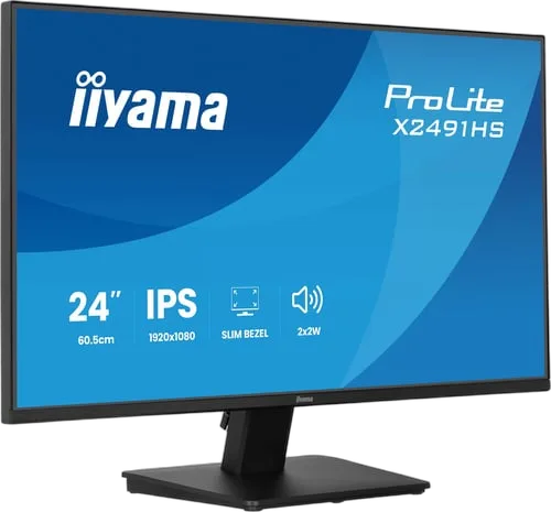 Iiyama Prolite X2491HS-B1 - 23.8" FHD 120Hz IPS 1ms HDMI Adaptive Sync, vue 3