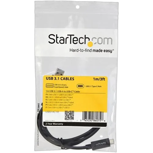 StarTech 3ft USB C to A Cable - USB 3.1 10Gbps, vue 5