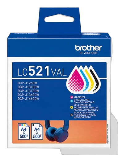 Brother Cartouche d'encre LC521 - 4 couleurs