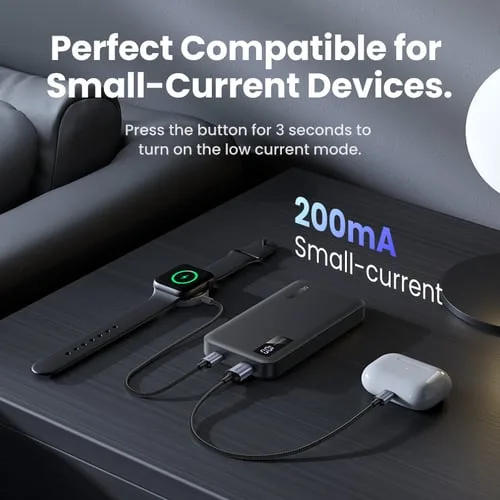 UGREEN USB-C + USB-A - 2 ports - 10000mAh - 20W - Noir, vue 10