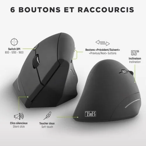 T'nB ERGO - Sans Fil - Noir-Seconde Vie, vue 3