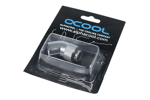 Alphacool HF Coude 45° rotatif - 1/4" Mâle / Femelle Chrome