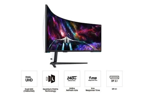Samsung Odyssey Neo G9 - 57" CURVE DUHD 240Hz VA 1ms FreeSync Premium Pro Compatible G-Sync, vue 12