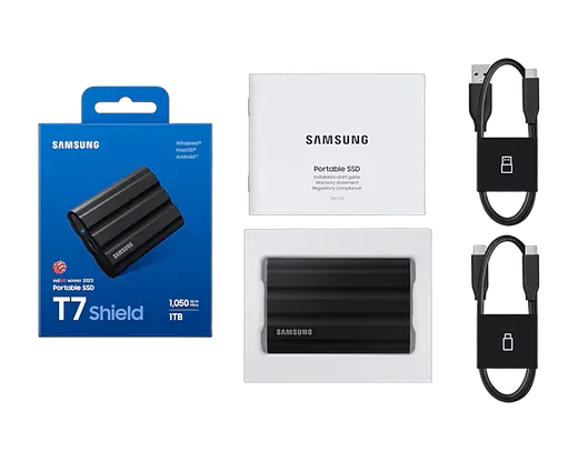 Samsung T7 SHIELD 1To Black, vue 12