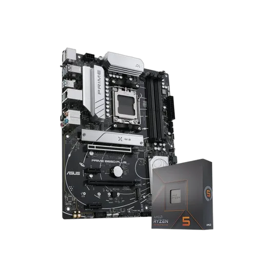 Asus Bundle Asus PRIME B650-PLUS + R5 7600X, vue 1