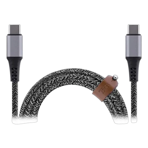 T'nB Câble USB-C vers USB-C - 1,5m nylon RPET - Noir, vue 3