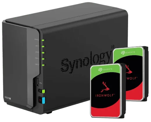 Synology DS225+ - 2 Baies avec 2 disques de 2To IronWolf