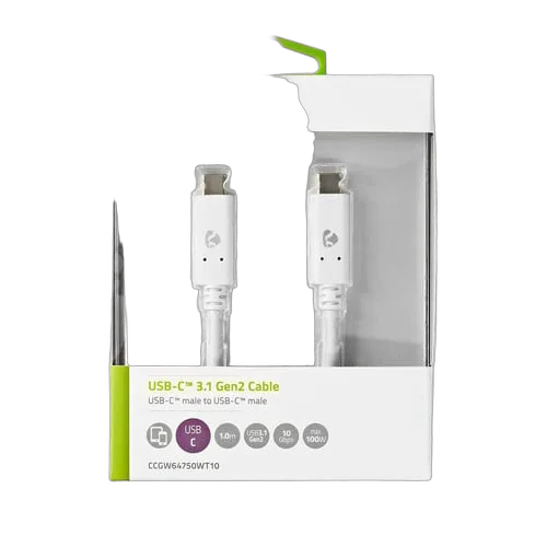 Nedis Câble USB-C 3.2 Gen2/100W/1m/Blanc