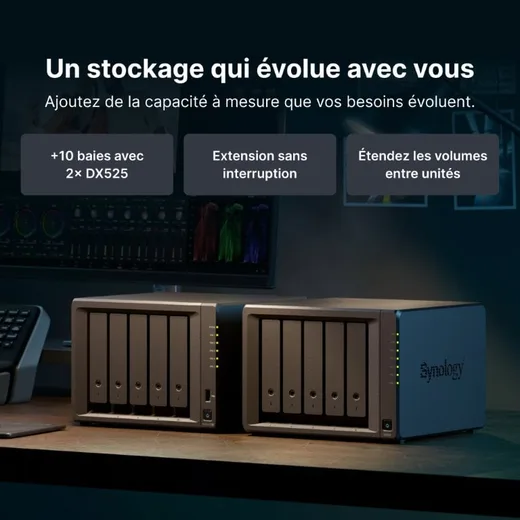 Synology DS1525+ - 5 baies, vue 8