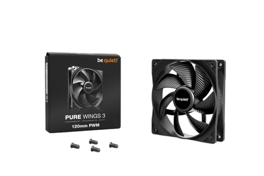 be quiet! Pure Wings 3 PWM 120mm - Noir, vue 3