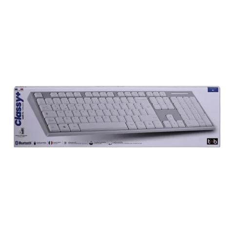 T'nB Clavier rechargeable KBWBTGR - Sans fil - Gris/Blanc